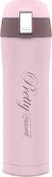 Maestro MR-1643 Bottle Thermos Stainless Steel Pink 400ml with Mouthpiece MR-1643-40C