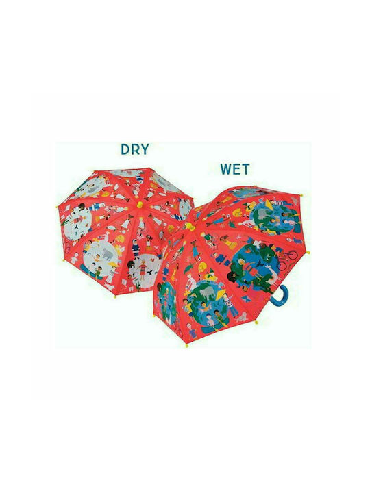 Floss & Rock Kids Curved Handle Umbrella with Diameter 66cm Multicolour