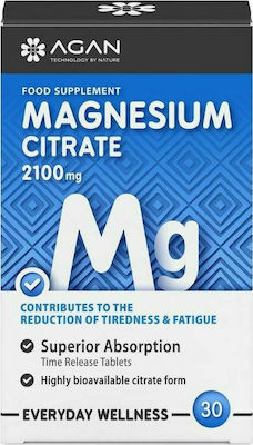 Agan Magnesium Citrate 2100mg 30 ταμπλέτες