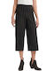 Damen Hoch tailliert Stoff Hose Gestreift Braun