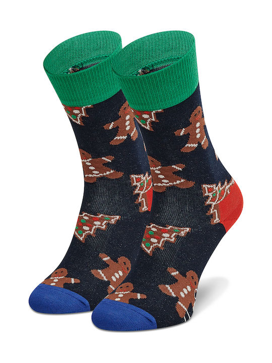 Happy Socks Gingerbread Cookies Gift Box Unisex Χριστουγεννιάτικες Κάλτσες Μπλε