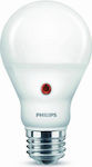 Philips Becuri LED pentru Soclu E27 și Formă A60 Alb cald 806lm cu Fotocelulă 1buc