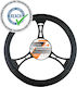 Cartech Car Steering Wheel Cover CT4 with Diameter 38cm made of Leatherette Black