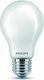 Philips Λάμπα LED 4.5W 106mm για Ντουί E27 και Σχήμα A60 Θερμό Λευκό 470lm