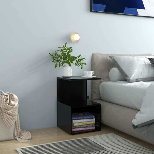Wooden Bedside Tables Black 2 Pieces 35x35x55cm