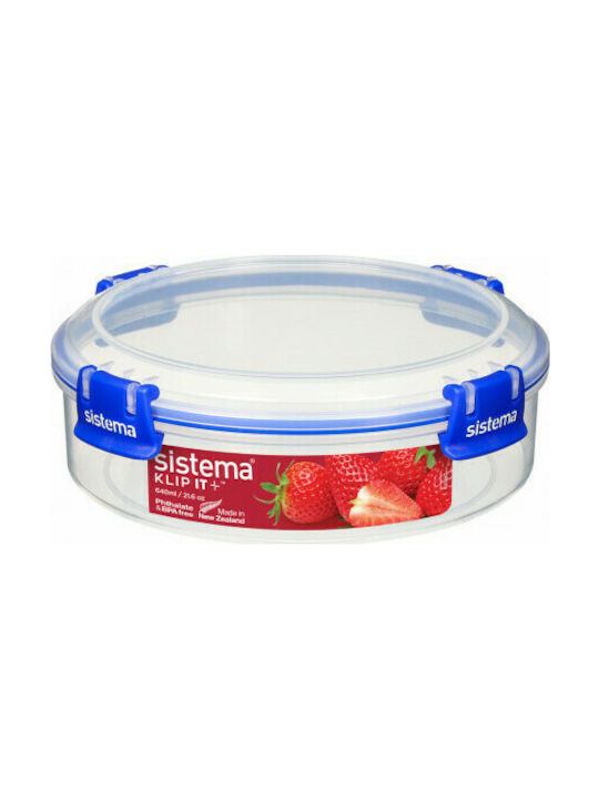 Sistema Klip It Plus Cutie pentru Mâncare Plastic Albastru Potrivit pentru Cuptor cu Microunde 640ml 1buc