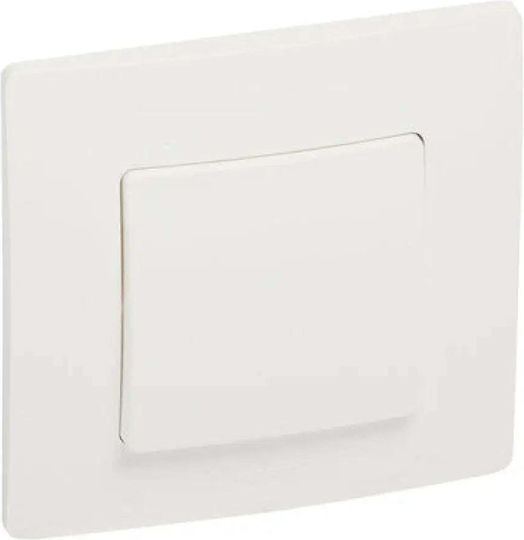 Legrand Niloe Recessed Wall Switch Lighting One-Way with Frame White