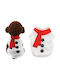 Value Imports Snowman Блуза на куче Много малък в Бял цвят 20x30x20cmсм.