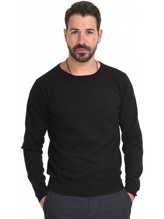 Smart Fashion 44-206-024 Herren Langarm-Pullover Schwarz