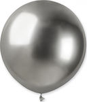 Set of 3 Balloons Latex Silver Shiny