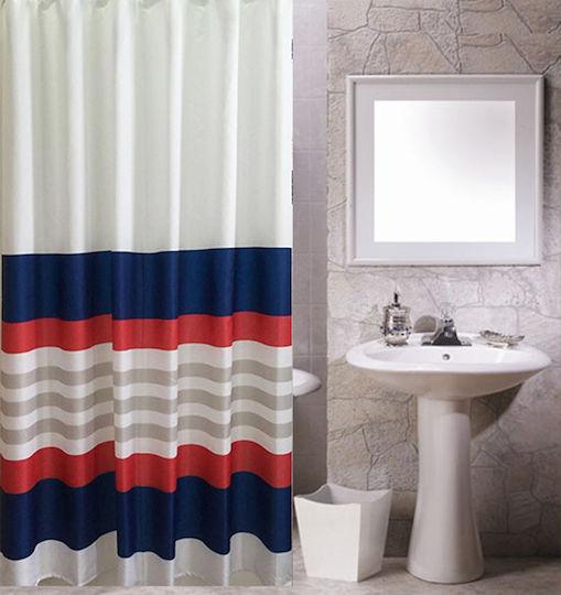 Cyclops Bath Shower Curtain Fabric 240x180cm White