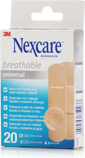 3M Nexcare Breathable Universal Αυτοκόλλητα Επιθέματα 20τμχ