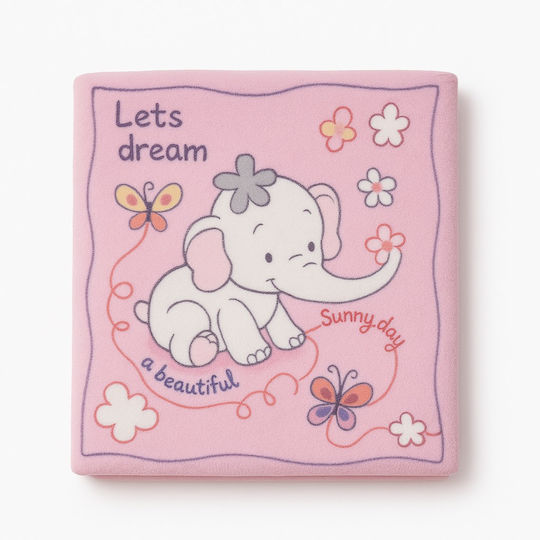 Beboulino Одеяло Детски пелени за пелени Polar Elephant Флийс Сив 80x90см.