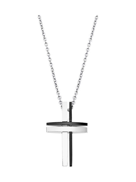 Lotus Watches Damen Kreuz aus Stahl mit Kette