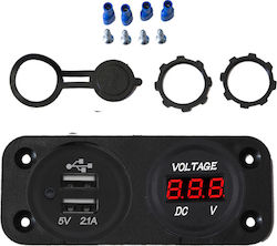 Auto Gs Car Dashboard Voltmeter Digital Instrument with Charger