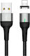 Usams US-SJ326 U28 Magnet detasabil USB-A la Cablu Lightning Negru 1m (SJ326USB03)