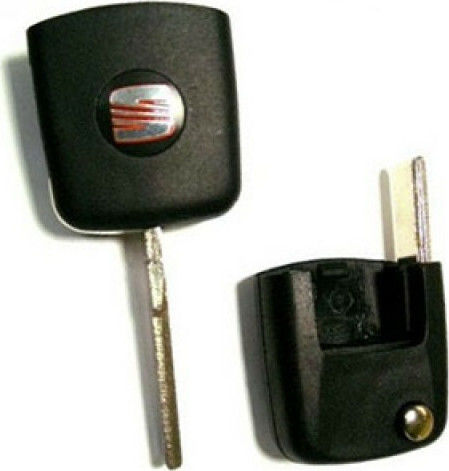 Foldable Car Key Shell with Blade with 1 Button for Seat with Slot for Chip