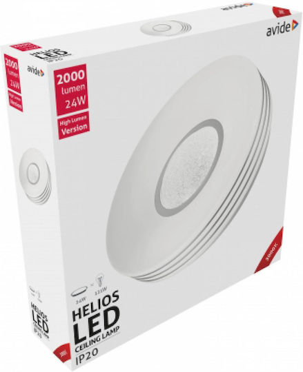 Avide ACLO38WW-24W-HEL Deckenleuchte 38cm Weiß mit Integrierter LED
