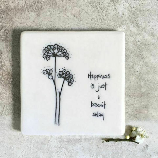 Synchronia Happiness Biscuit Σουβέρ Κεραμικό Λευκό