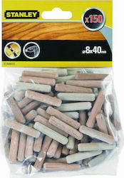 Stanley Wooden Dowels 8mm 150pcs STA66433