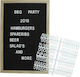 Zaros Decorative Noticeboard Black Made of Metal 30x1.2x45cm