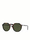 Persol Unisex Γυαλιά Ηλίου με Καφέ Ταρταρούγα Κοκκάλινο Σκελετό και Πράσινο Φακό PO3281S 24/31