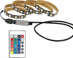 Wasserdicht LED Streifen Versorgung USB (5V) RGB Länge 5m Set mit Fernbedienung und Netzteil