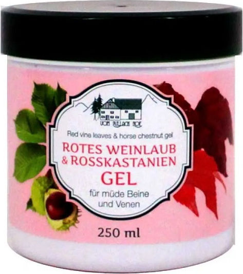 Vom Pullach Hof Gel Cu Frunze De Viță Roșie Și Castan Pentru Reconstrucția Picioarelor 250ml