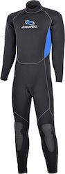 Aropec Wetsuit with Zip Μαύρη / Μπλε 5mm