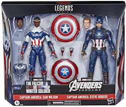 Marvel Avengers Sam Wilson & Steve Rogers Căpitanul America pentru Vârsta de 4+ Ani 15cm