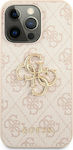 Guess 4G Metal Logo Back Cover Συνθετική Ροζ (iPhone 13 Pro Max)