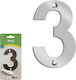 Amig Hausnummer 3 in Silber Farbe 10cm 27716