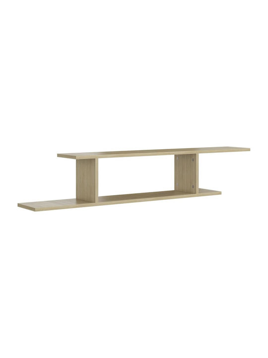 Wall Chipboard Shelf Sonoma 125x18x23cm