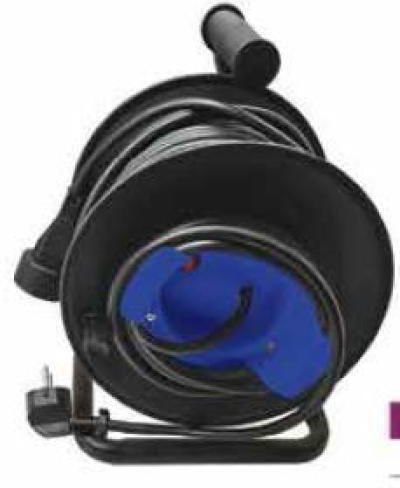 Lineme Extension Reel Cord 3 x 1.5mm²/25m Black