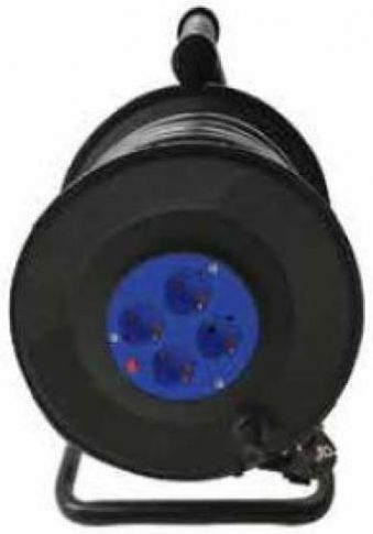Lineme Extension Reel Cord 3 x 1.5mm²/50m Black