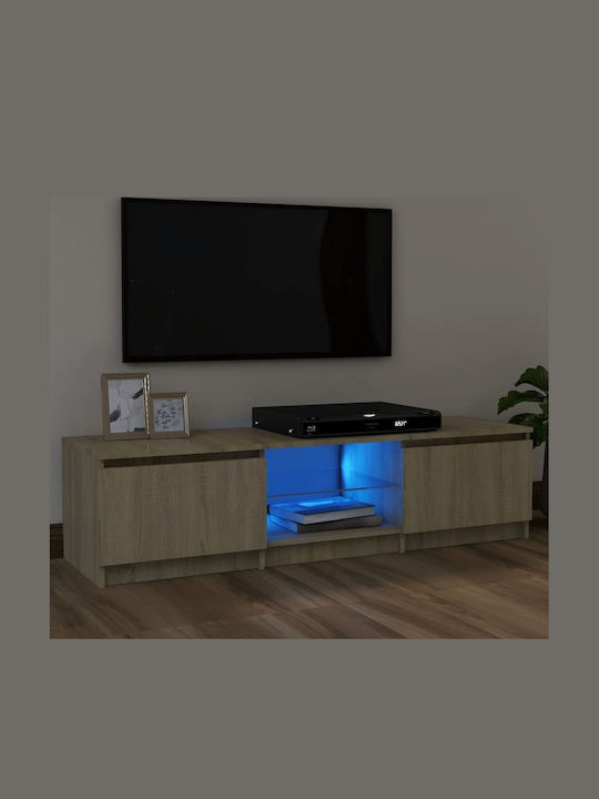 Stand TV Cu Iluminare LED Stejar Sonoma L120xA3...