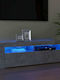TV-Ständer mit LED-Beleuchtung Grau Beton M120xT35xH40cm