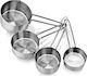 Διανομική Stainless Steel Kitchen Measuring Cup 4pcs