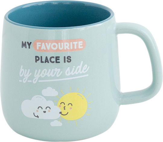 Mr. Wonderful My Favourite Place is By Your Side Mug Ceramic Blue 370ml