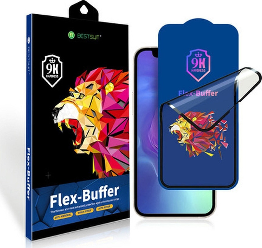 Bestsuit FlexBuffer Hybrid 5D Antibacterial Full Face Tempered Glass