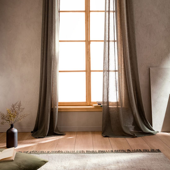 Gofis Home Vorhang mit Grommets Combe 07 Khaki 502 140x280cm