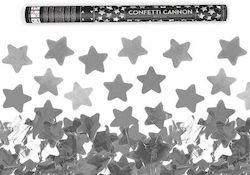 Stars Confetti Cannon Silver