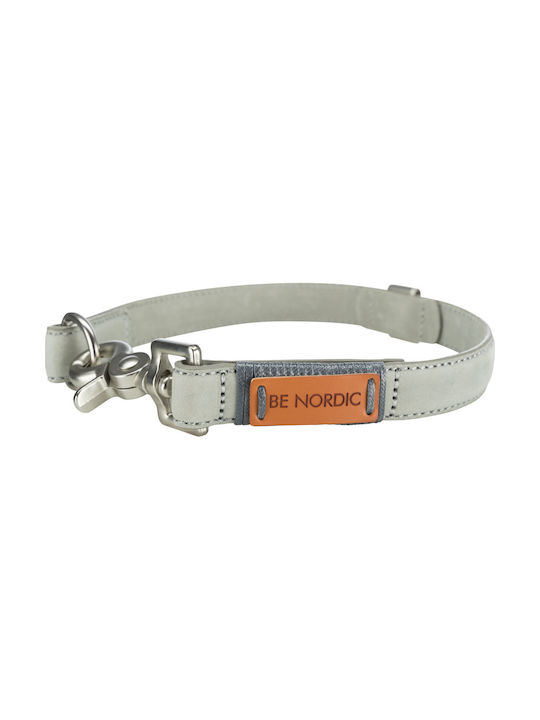 Trixie Be Nordic Dog Collar Leather In Gray Colour Medium 20mm x 45cm