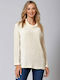 Anna Raxevsky B21203 Women's Long Sleeve Sweater Turtleneck Beige B21203/ECRU