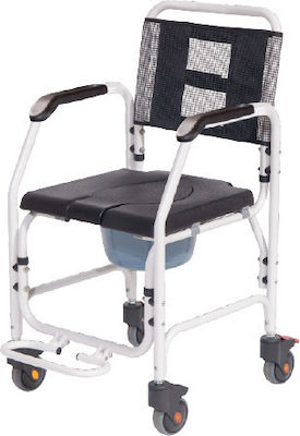 Mobiak Wheelchair for Bath Wheelchair Bathroom Wheelchair with Container 0805454 White