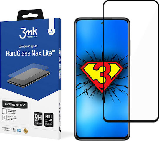 3MK HardGlass Max Lite Закалено стъкло за цялото лице (Poco X3 GT)