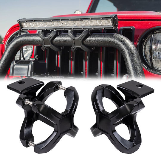 GloboStar Βάση για Μπάρα LED Universal Rollbar 2.25-3" 2τμχ