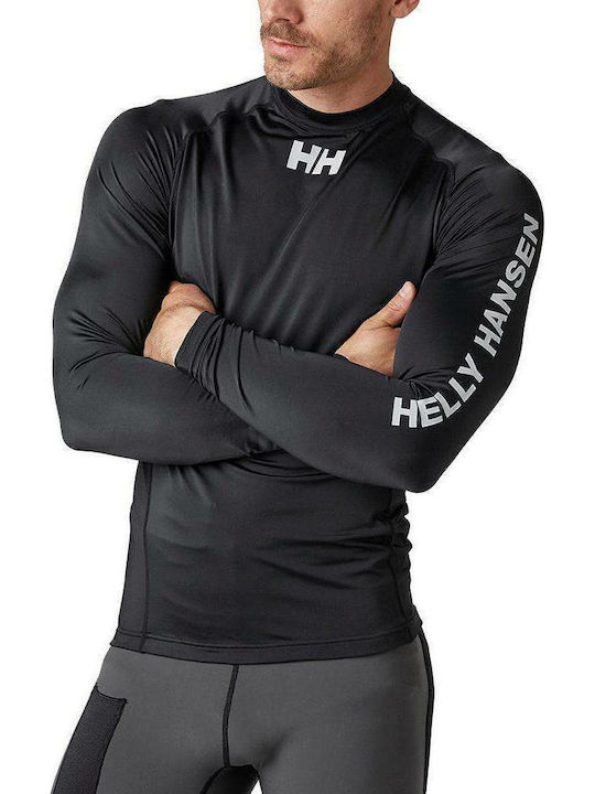 Helly Hansen Waterwear UPF 50+ Men's Long Sleeve Sun Protection Shirt Black