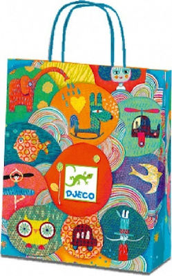 Djeco Χάρτινη Τσάντα Μικρή Paper Bag for Gift Multicolored 22x10x26cm. 11204