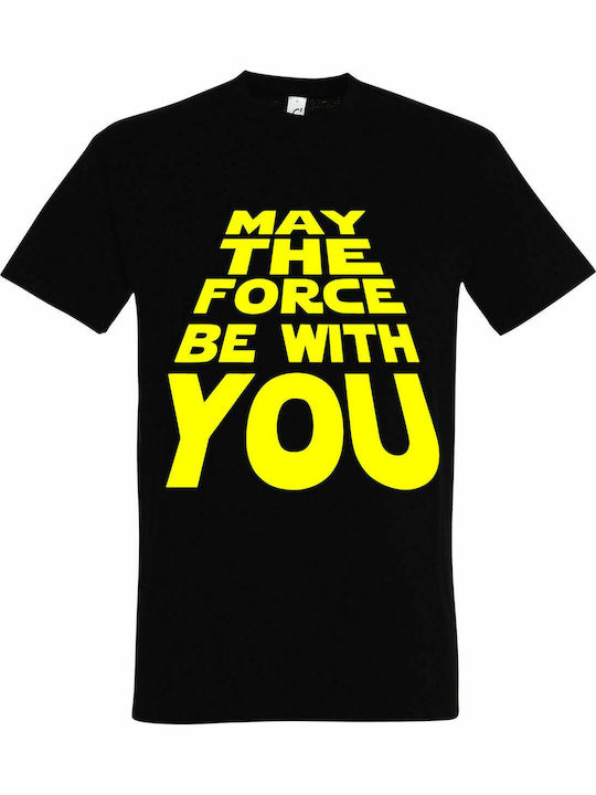 T-shirt Unisex " May The Force Be With You, Star Wars ", Black